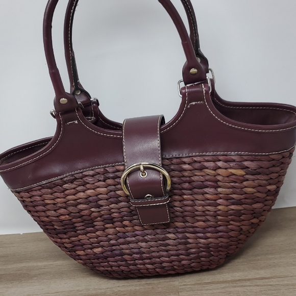 unbranded Handbags - Brown Woven Wicker Straw Purse Handbag